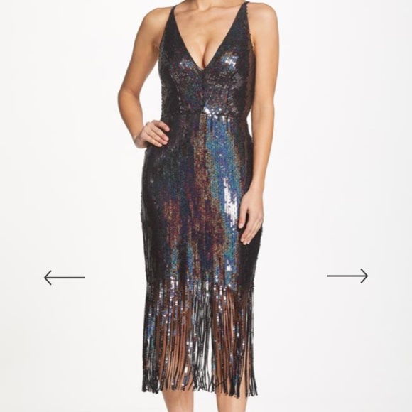 Dress the Population Dresses & Skirts - Dress The Population Sequin Midi Dress Sz Small
